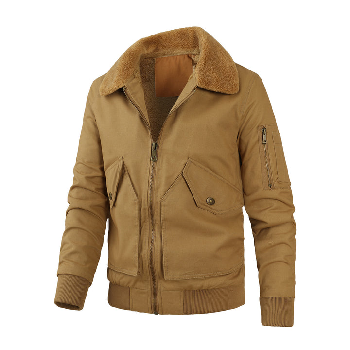 Veste militaire décontractée pour hommes avec doublure en teddy Lune London