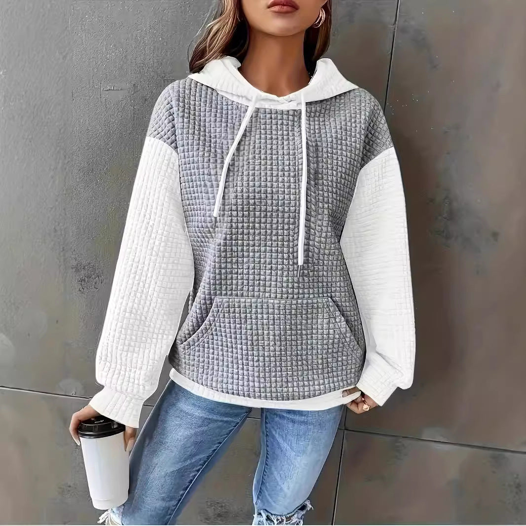 Women's sweatshirt with textured fabric and relaxed fit Lune London