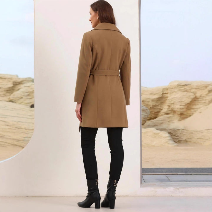 Women Elegant trench coat with waist belt and practical pockets Lune London