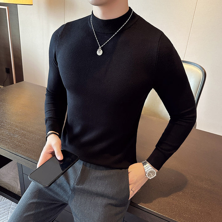 Trendy men's sweater with high collar and elegant cut Lune London
