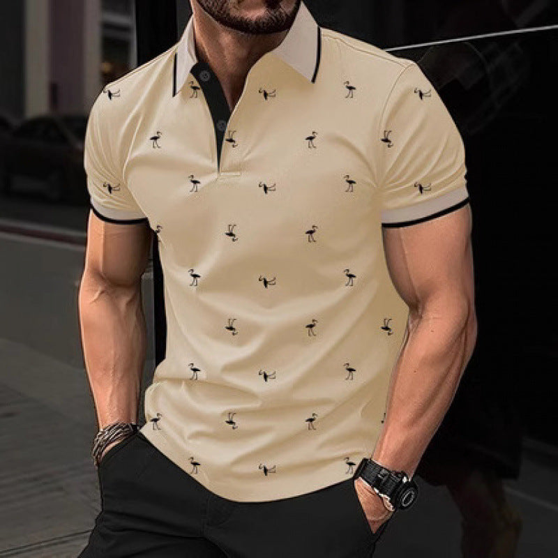 Lune London men's printed leisure polo shirt