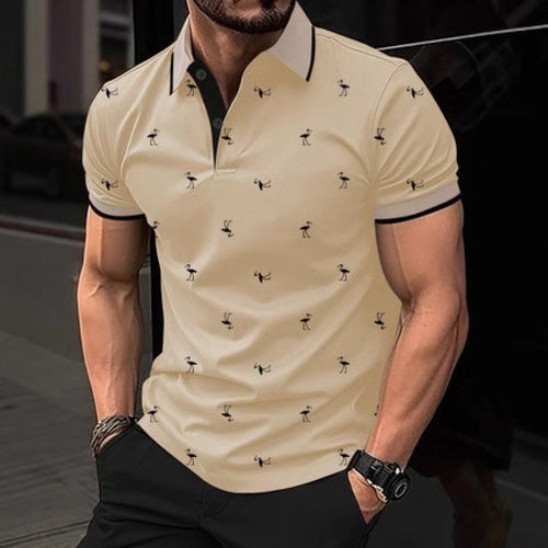 Lune London men's printed leisure polo shirt