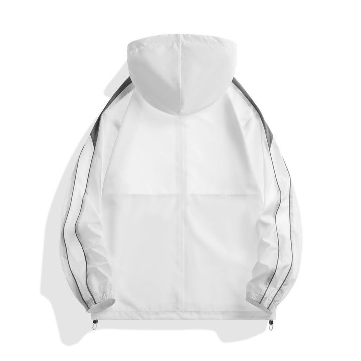 Ladies lightweight windbreaker with adjustable hood and breathable inserts Lune London