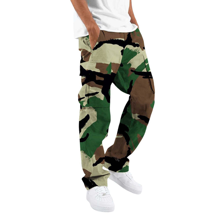 Camouflage cargo pants for men with multiple pockets Lune London