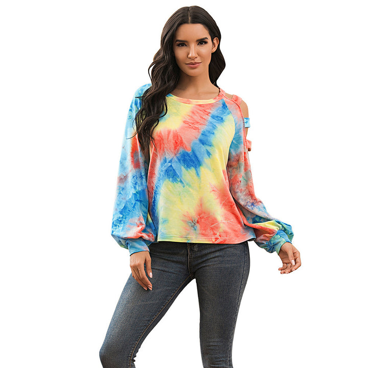 Casual hoodie for women with a trendy tie-dye pattern Lune London