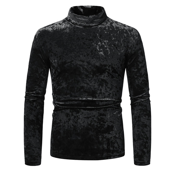 Elegant pullover for men with turtleneck in velvety fabric Lune London