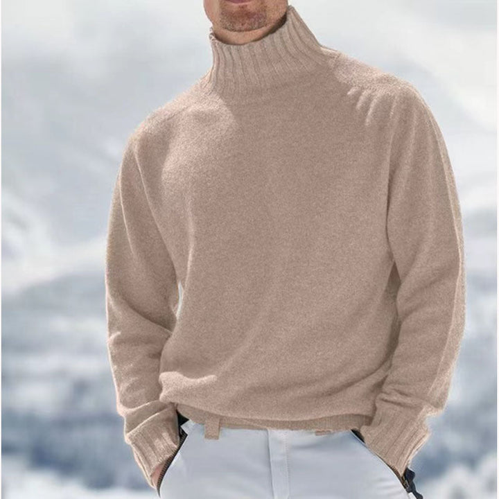 Men's Turtleneck Sweater Made Of High-Quality Wool with Textured Details Lune London