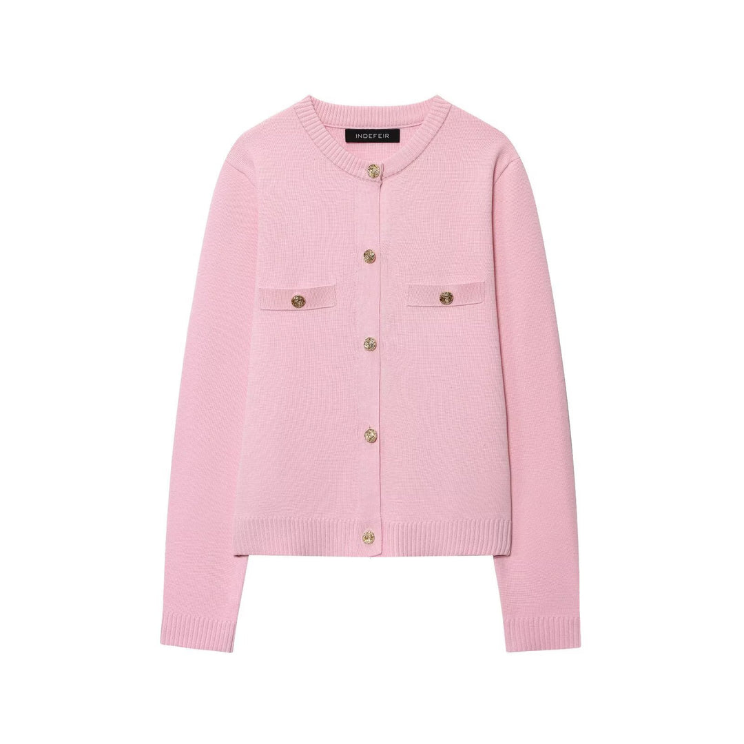 Lady Cardigan with button details and chest pockets Lune London