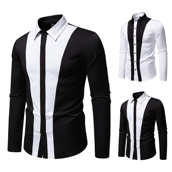 Men's Elegant Shirt with Colored Contrast Inserts Lune London