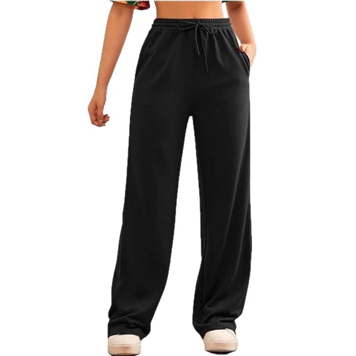 Women's wide Relaxed Fit leisure pants with elastic waistband and practical pockets Chic & Stil