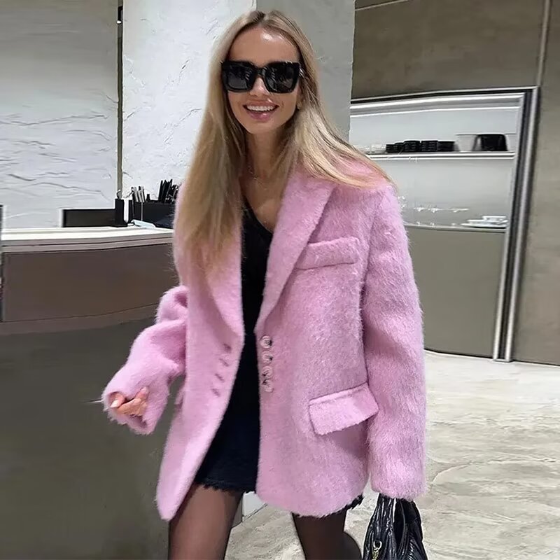 Ladies Fashion Oversized Jacket with Luxurious Lining Lune London