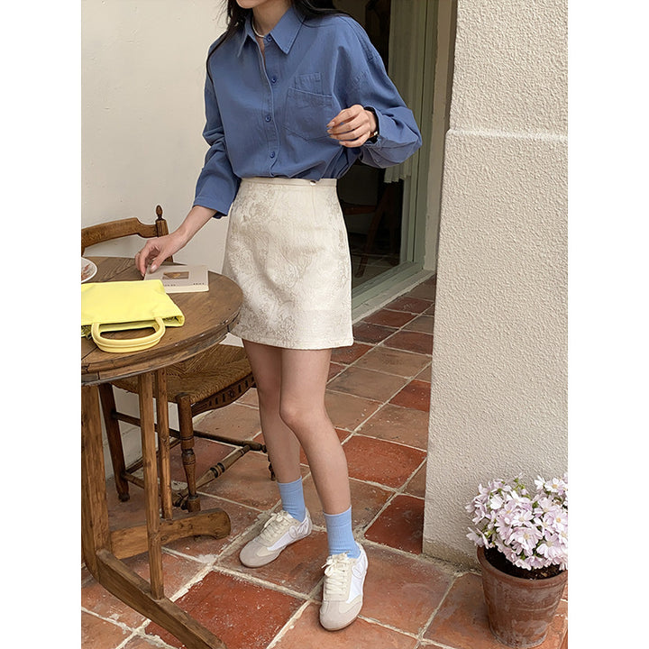 Ladies elegant blouse with puff sleeves and refined fabric Chic & Stil
