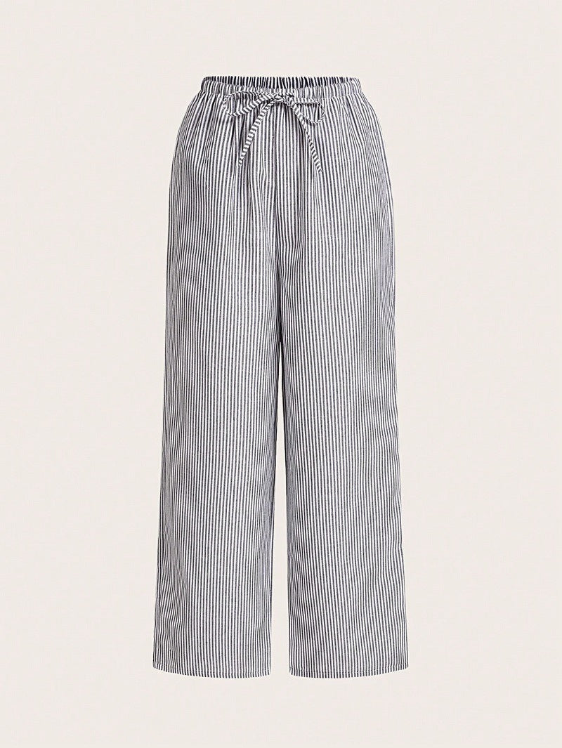Casual summer trousers for women with side pockets and elastic waistband Lune London
