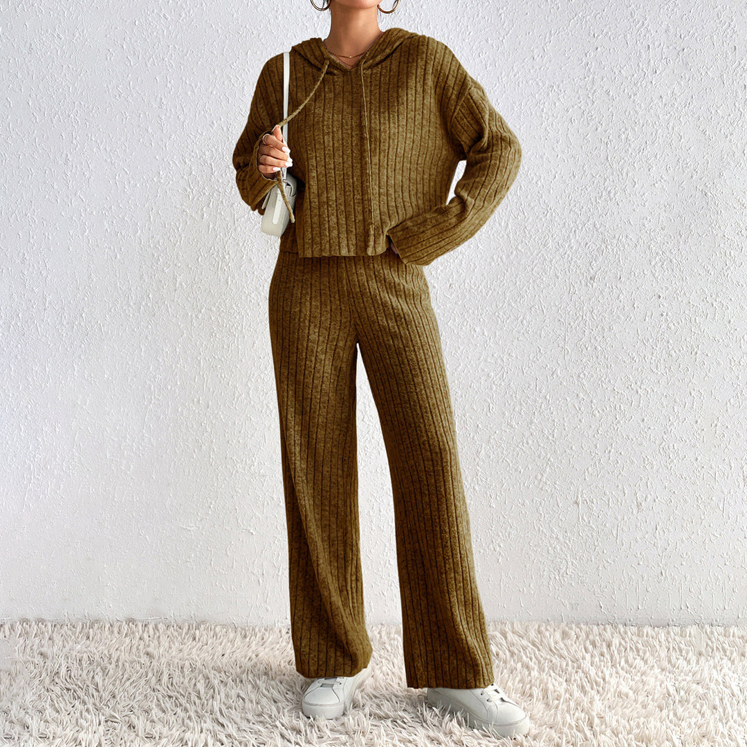 Women's Trendy Loungewear Set with Ribbed Structure Lune London