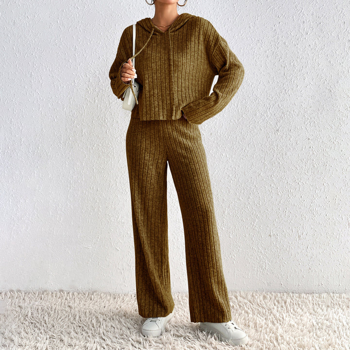 Women's Trendy Loungewear Set with Ribbed Structure Lune London