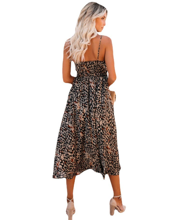 Midi dress for women with a playful cut and a flowy material Lune London