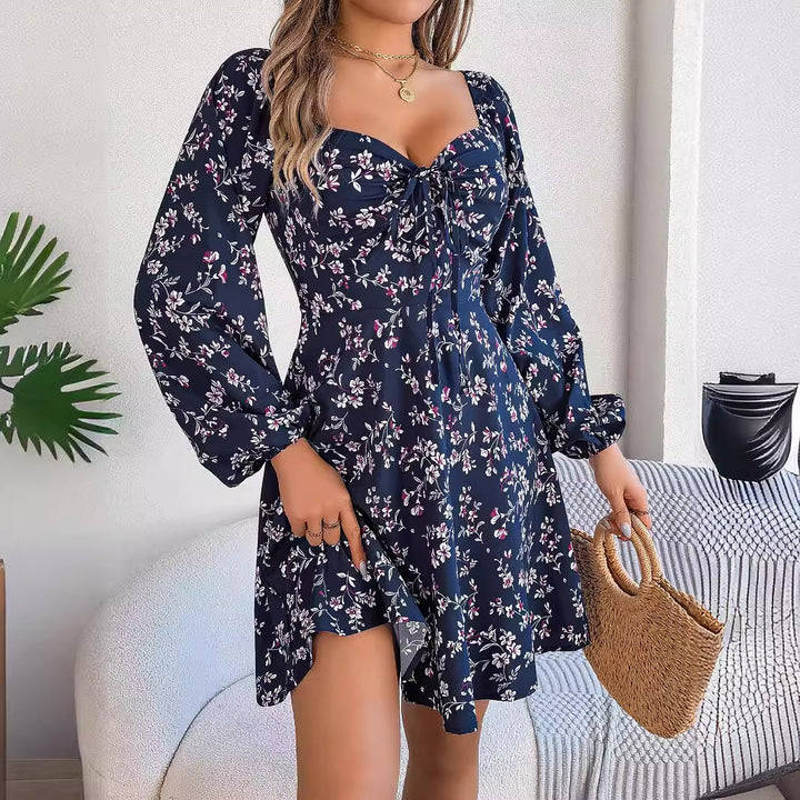 Off-shoulder summer dress for women with floral accents Lune London