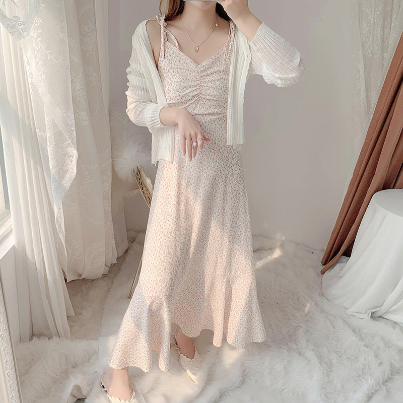 Robe d'été pour femmes avec des bretelles tressées et des détails en volants Chic & Stil