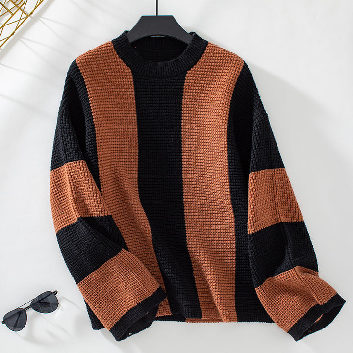 Women's knitted sweater with an innovative blocked stripes design and a relaxed fit Lune London