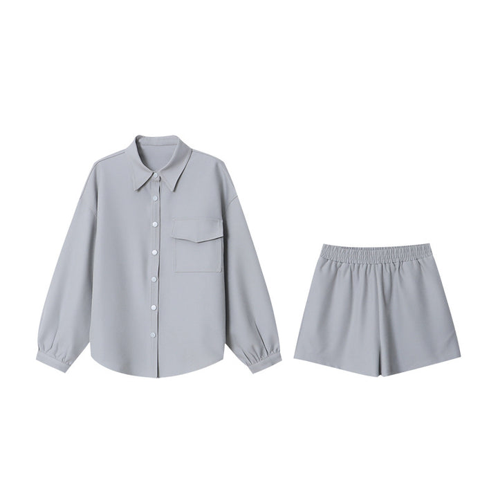 Women's Short Sleeve Blouse and Shorts Set Chic & Stil