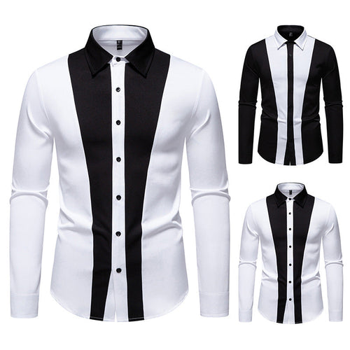 Men's Elegant Shirt with Colored Contrast Inserts Lune London