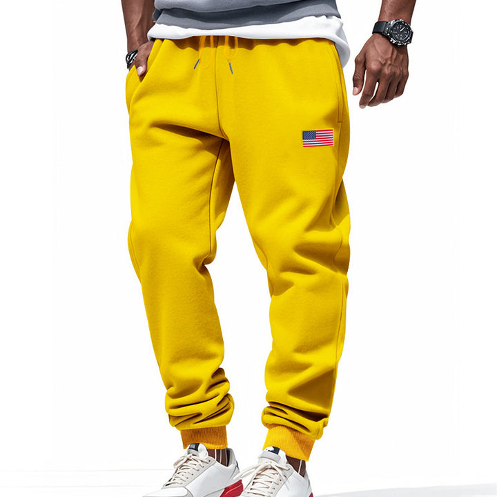 Casual men's sports pants with American flag Lune London