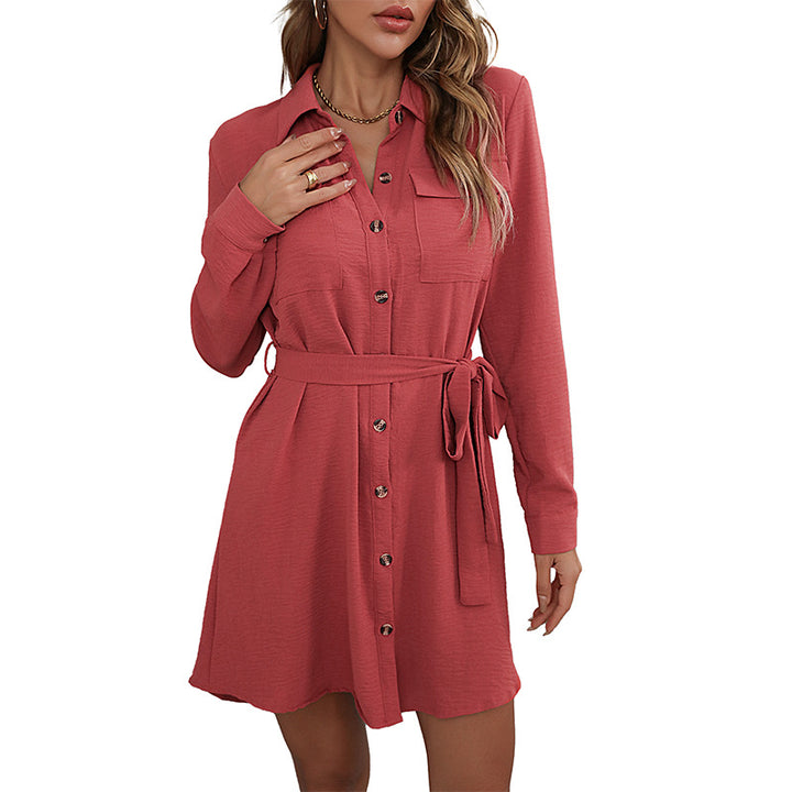 Shirt dress for women with tie belt Lune London