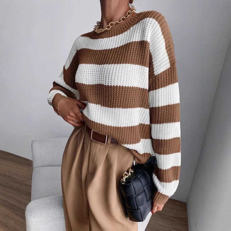 Casual knit sweater for women with a modern waffle pattern Lune London