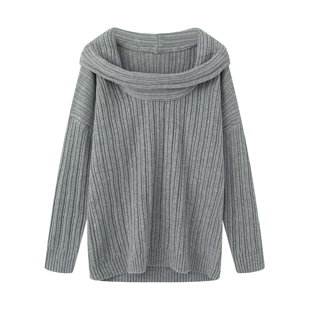 Pull en maille épaisse pour femmes avec un col roulé à la mode Chic & Stil