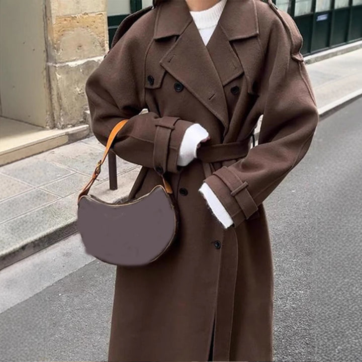 Timeless trench coat for women in high-quality material with tied belt Lune London