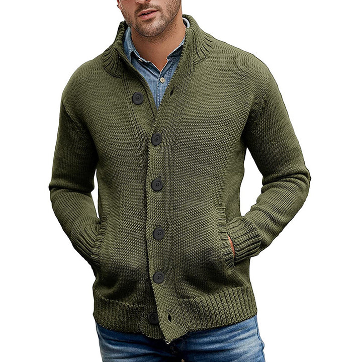 Knitted jacket for men with a modern design and practical pockets Lune London