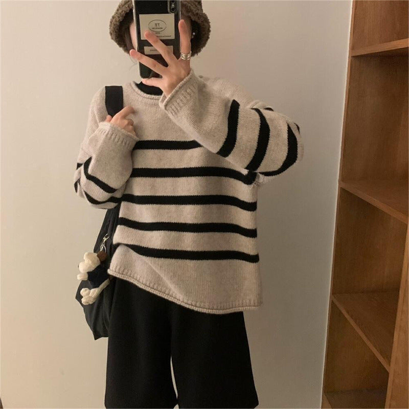 Women Striped Casual Sweater in Soft Material Lune London