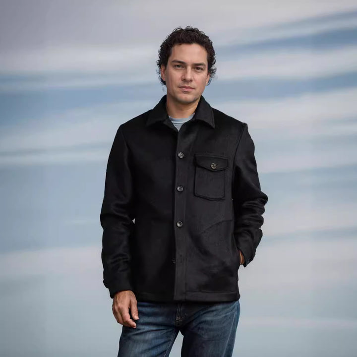 Wool jacket for men with practical pockets Lune London