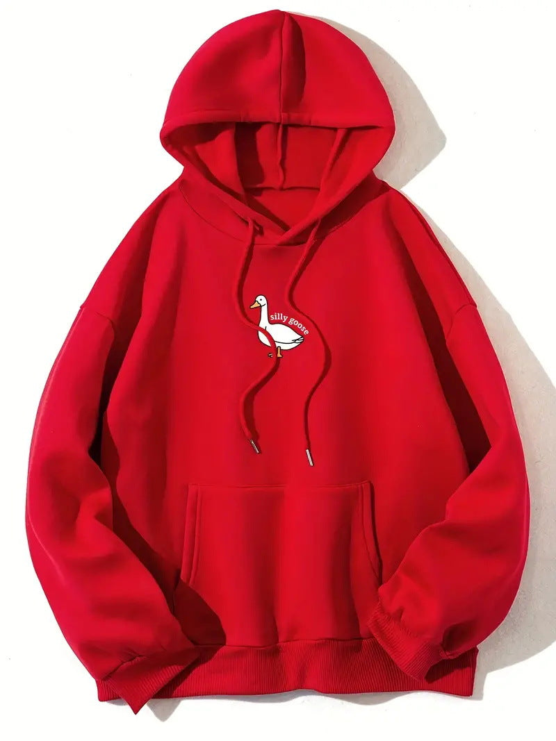 Hoodie pour femmes avec motif de oie créatif et intérieur en molleton doux Chic & Stil