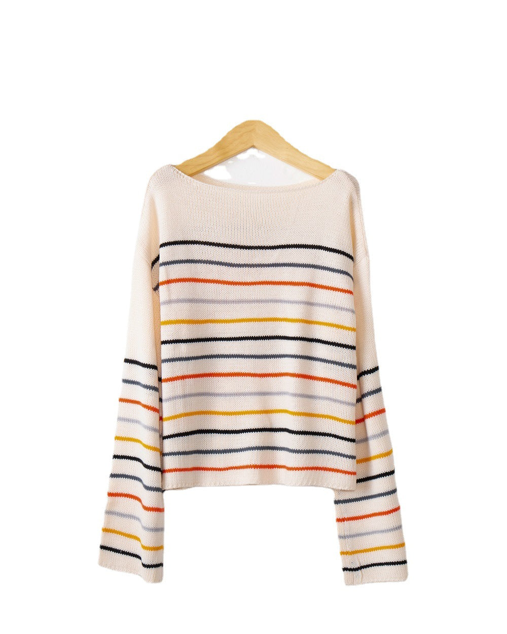 Women Striped oversized sweater in soft material with wide cut Lune London