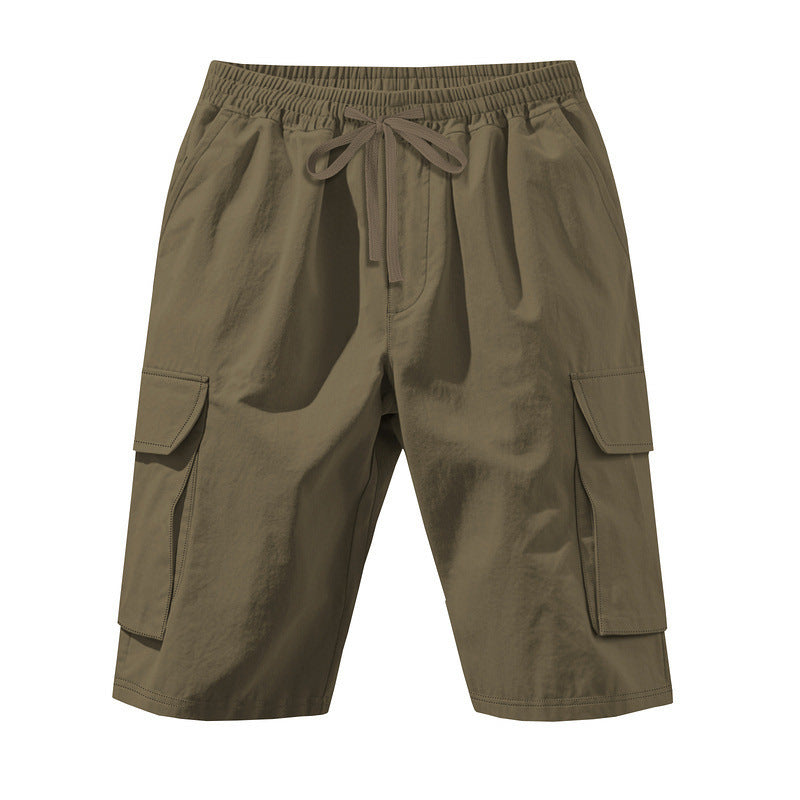 Shorts cargo pour hommes avec taille élastique et poches multifonctionnelles Lune London