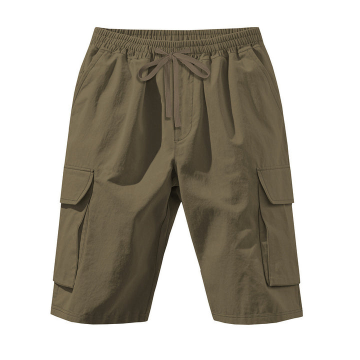 Shorts cargo pour hommes avec taille élastique et poches multifonctionnelles Lune London