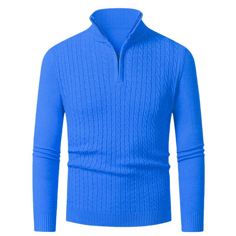 Women's knitted sweater with trendy cable knit pattern and turtleneck Lune London