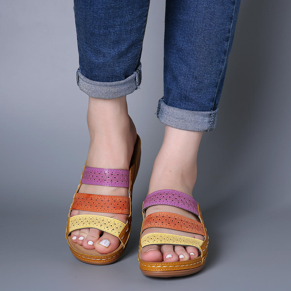 Fashion platform sandals for women with breathable upper Lune London