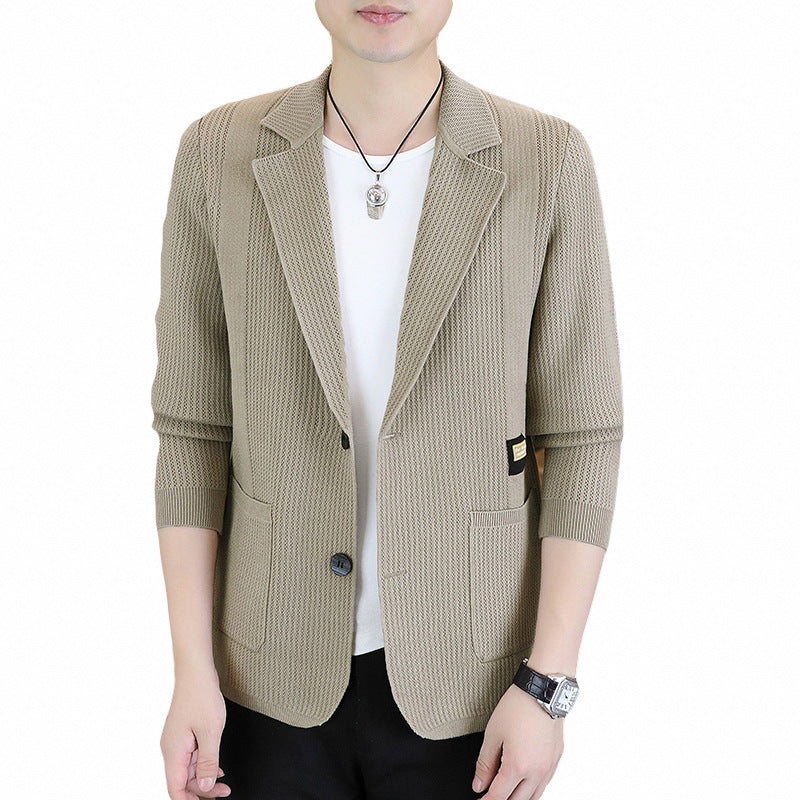 Casual knitted blazer for men with a unique texture and a modern fit Lune London