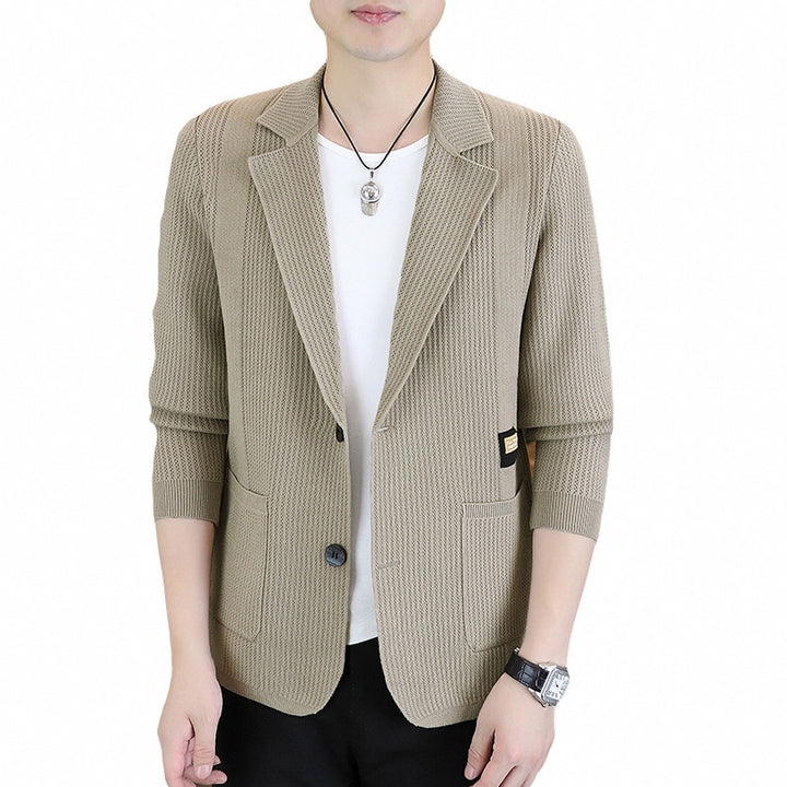 Casual knitted blazer for men with a unique texture and a modern fit Lune London