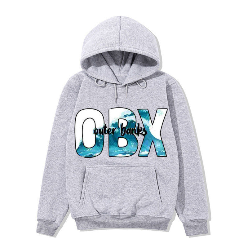Women's Hooded Sweatshirt with Maritime Graphic Design Chic & Stil