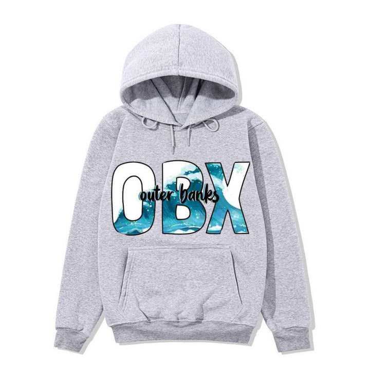 Women's Hooded Sweatshirt with Maritime Graphic Design Chic & Stil