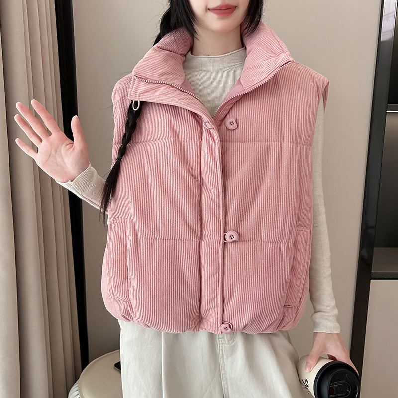Ladies Comfortable quilted gilet with high pockets Lune London