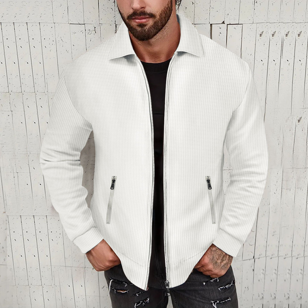 Trendy jacket for men with textured design and side zip pockets Lune London