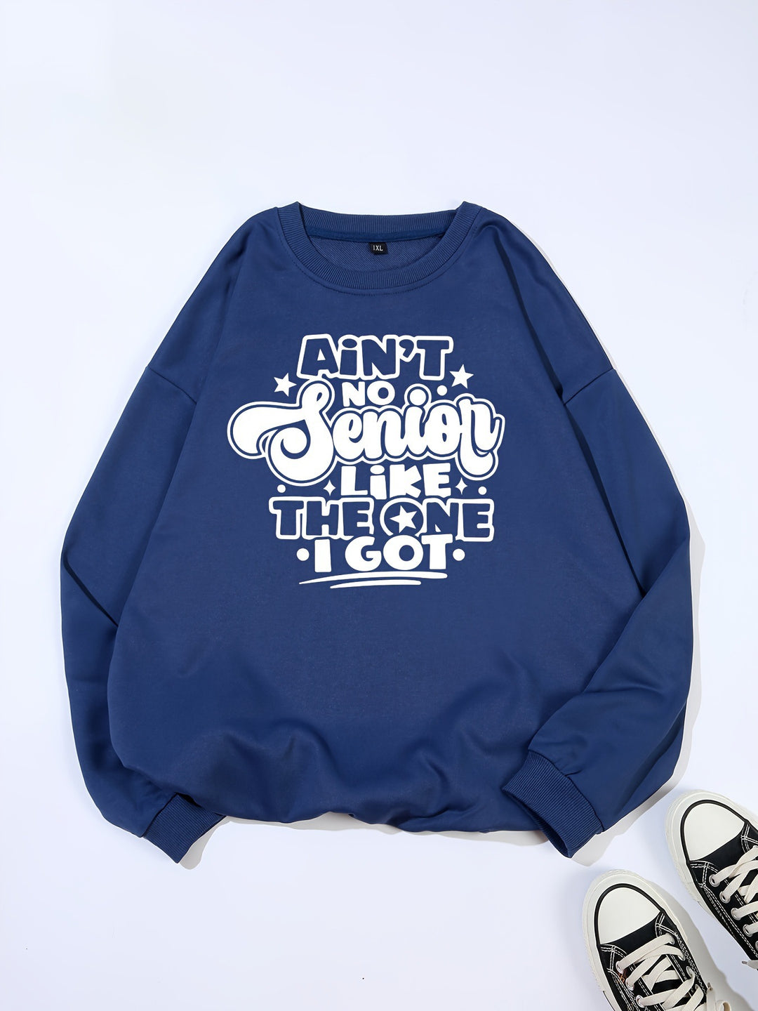 Sweat-shirt pour femmes avec design de slogan décontracté Chic & Stil