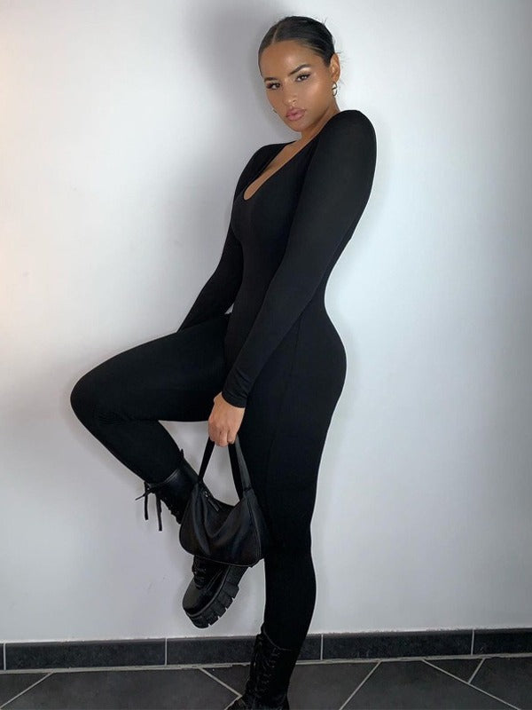 Women Elegant Long Sleeve Bodysuit Lune London