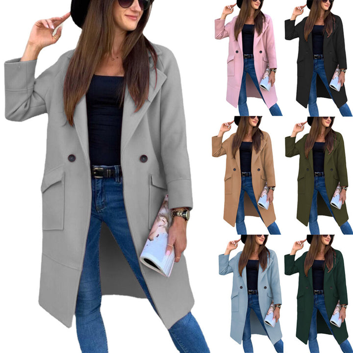 Trendy oversized coat for women with deep pockets and elegant button details Lune London