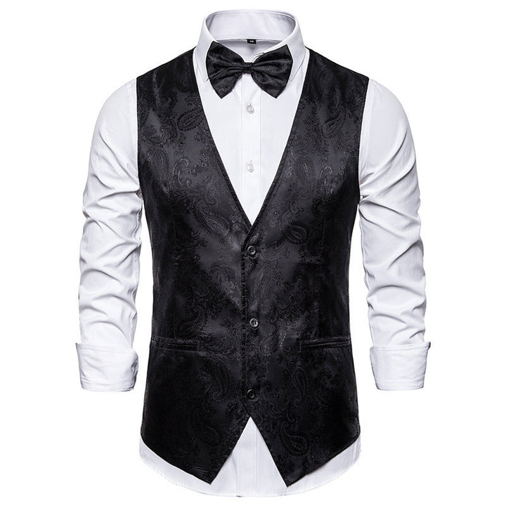 Men's Elegant Suit Vest with Fine Paisley Pattern Lune London