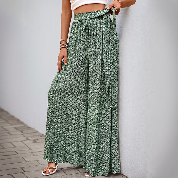 Lune London wide-leg boho printed pants for women
